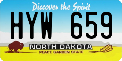 ND license plate HYW659