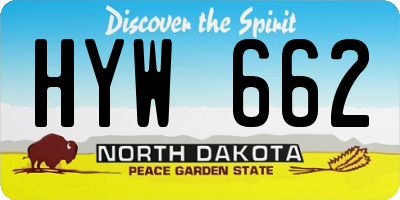 ND license plate HYW662