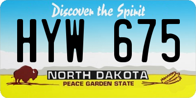 ND license plate HYW675