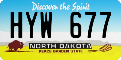 ND license plate HYW677