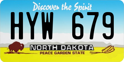 ND license plate HYW679