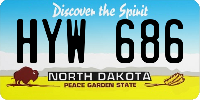 ND license plate HYW686