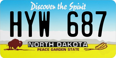 ND license plate HYW687