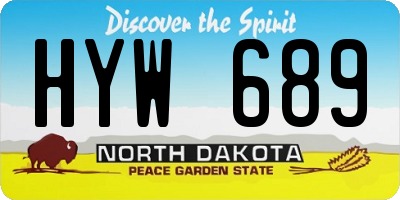 ND license plate HYW689