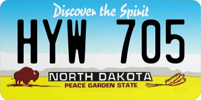 ND license plate HYW705