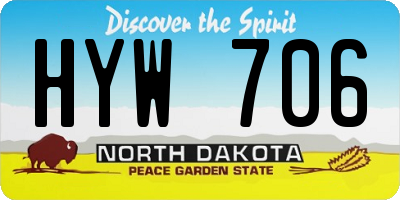 ND license plate HYW706