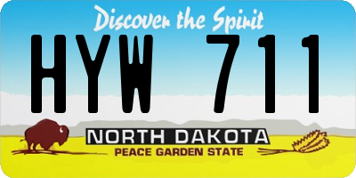 ND license plate HYW711