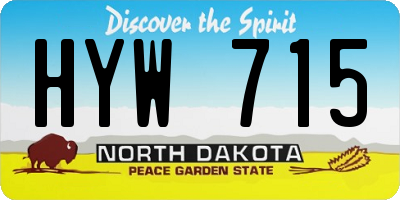 ND license plate HYW715