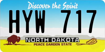 ND license plate HYW717