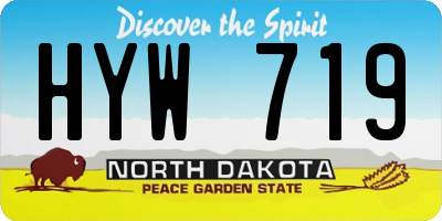 ND license plate HYW719