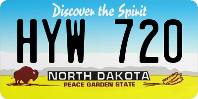 ND license plate HYW720