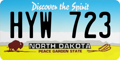 ND license plate HYW723