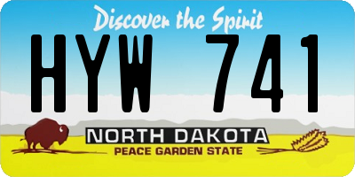 ND license plate HYW741