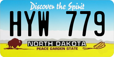 ND license plate HYW779