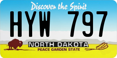 ND license plate HYW797