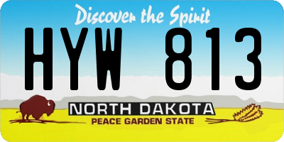 ND license plate HYW813