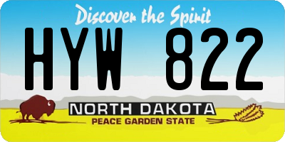 ND license plate HYW822