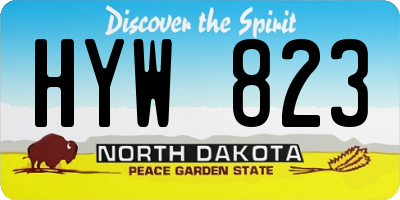ND license plate HYW823