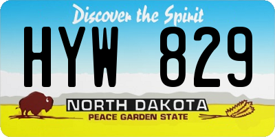 ND license plate HYW829