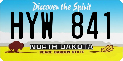 ND license plate HYW841