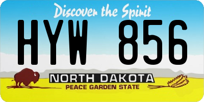 ND license plate HYW856