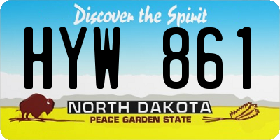 ND license plate HYW861