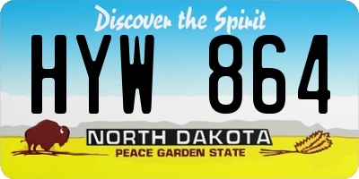 ND license plate HYW864
