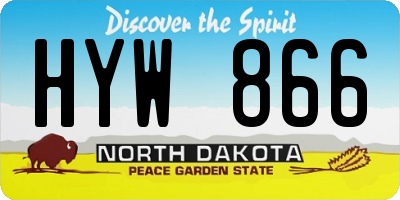 ND license plate HYW866