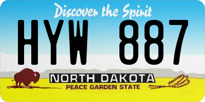 ND license plate HYW887