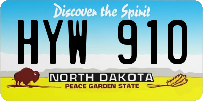 ND license plate HYW910