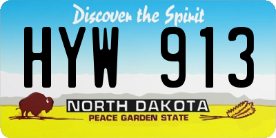 ND license plate HYW913