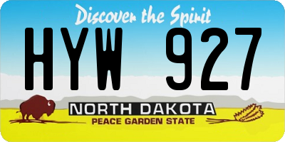ND license plate HYW927