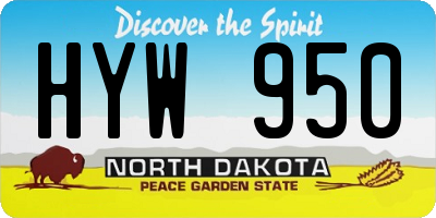 ND license plate HYW950