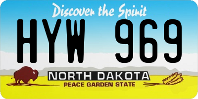 ND license plate HYW969