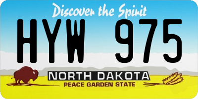 ND license plate HYW975