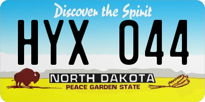 ND license plate HYX044