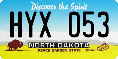 ND license plate HYX053