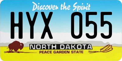 ND license plate HYX055