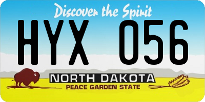 ND license plate HYX056