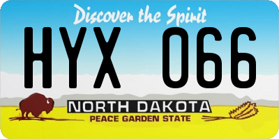 ND license plate HYX066