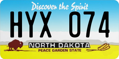 ND license plate HYX074