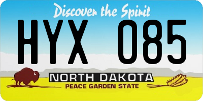 ND license plate HYX085