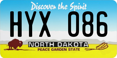 ND license plate HYX086