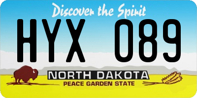 ND license plate HYX089
