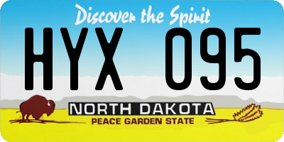 ND license plate HYX095