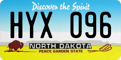 ND license plate HYX096