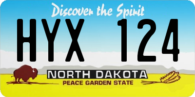 ND license plate HYX124