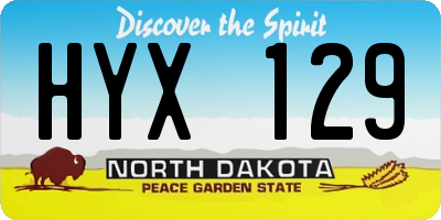 ND license plate HYX129