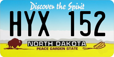 ND license plate HYX152