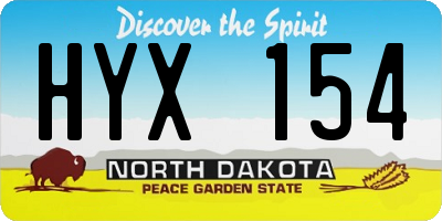 ND license plate HYX154